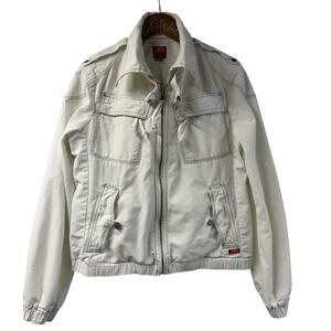 Miss Sixty White Jacket Motorcycle Bomber Vintage Large